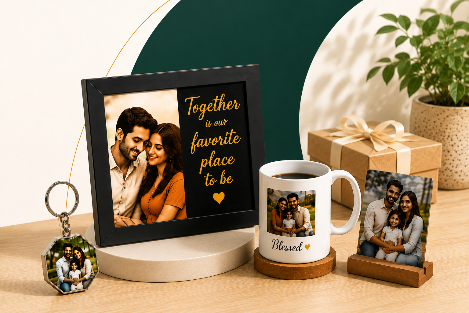 Personalised photo frame, mug, keychain and acrylic print gifts by ManaPrint